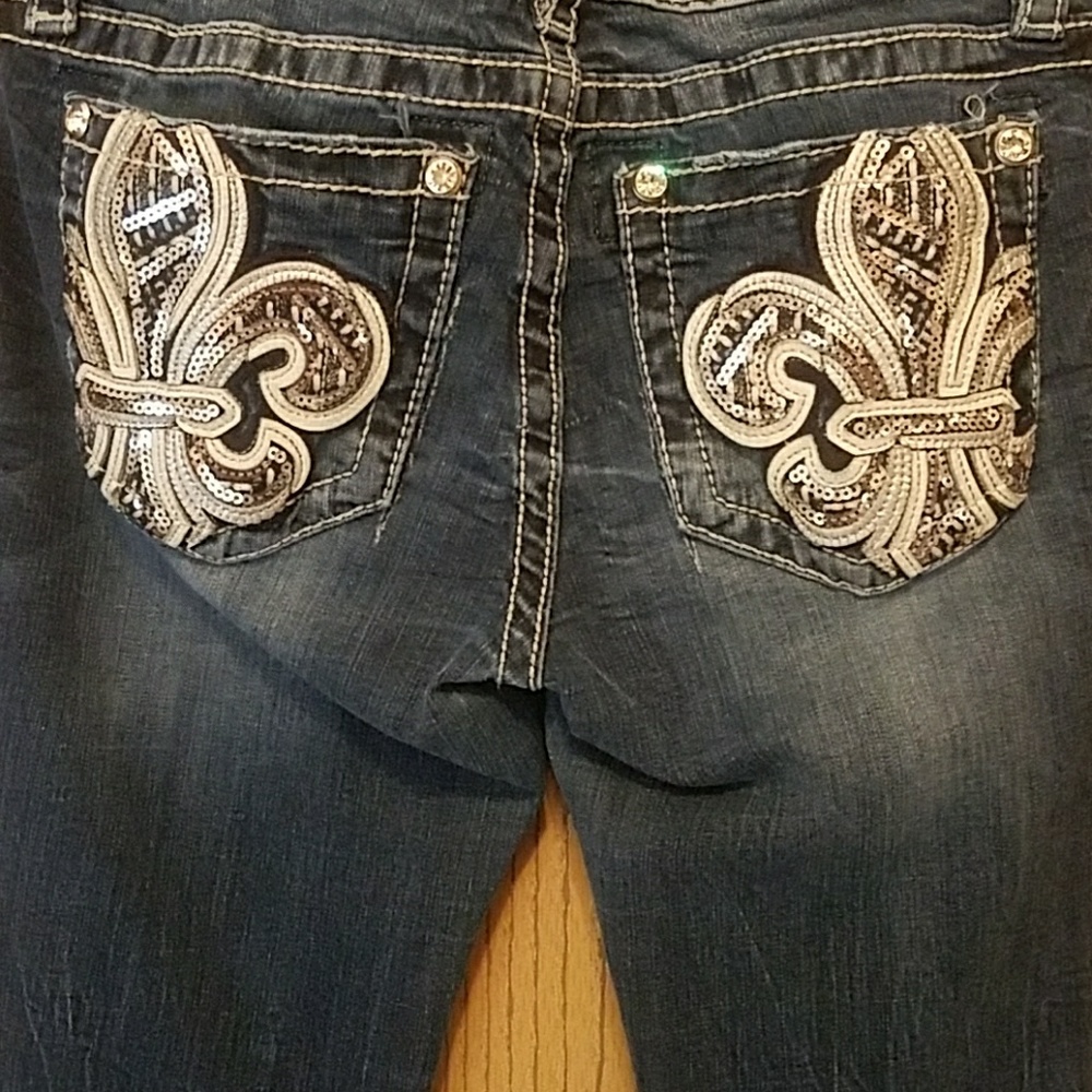 Miss Me Embellished Signature Boot Blue Jeans